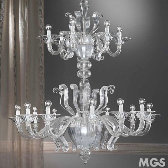 Reversed Crosier Chandelier, Crystal chandelier