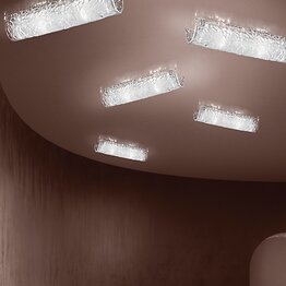 Wall light in opaque crystal