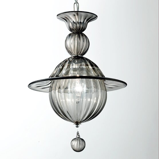 New York suspended lamp, Suspended lamp in smoked crystal