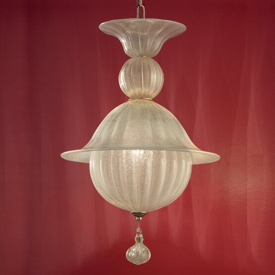 New York suspended lamp, Suspended lamp in gold grit crystal
