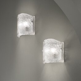 Wall light in opaque crystal