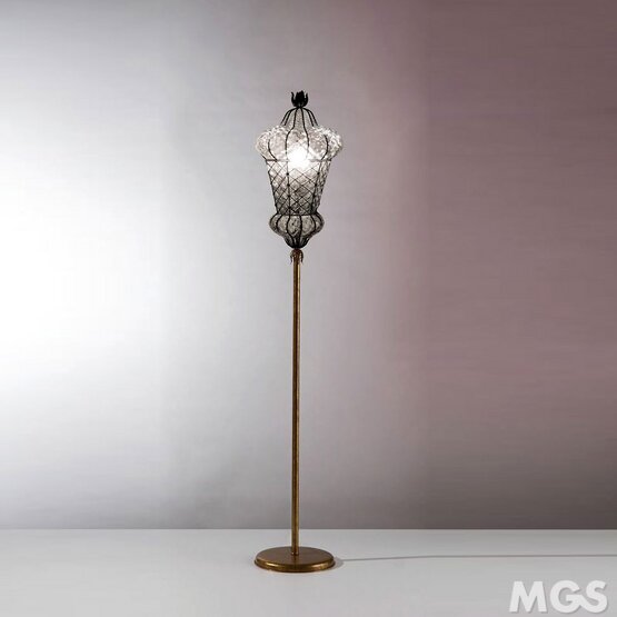 Floor lamp Bella Venezia, Floor lamp with crystal lantern