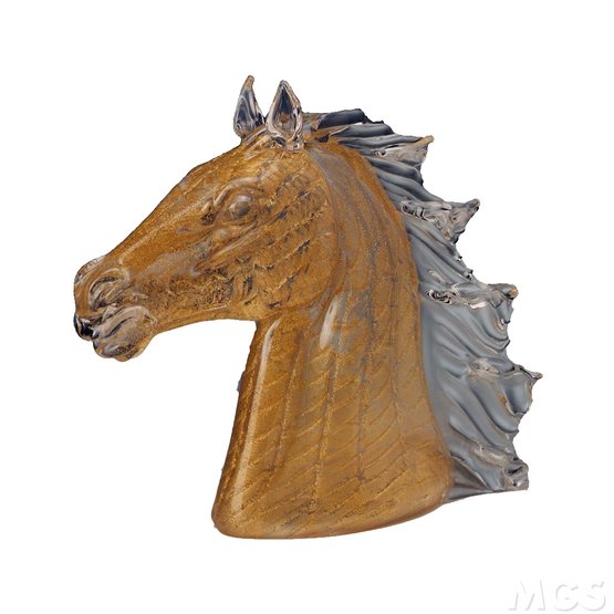 Horses head, Horse head with gold decoration