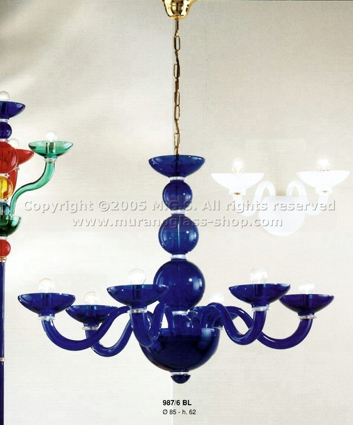 Fiammingo Chandelier 987, Fiammingo-style red chandelier