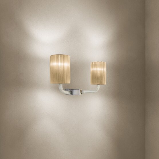 Can Can wall lamp, Wall light in milk white and amethyst color