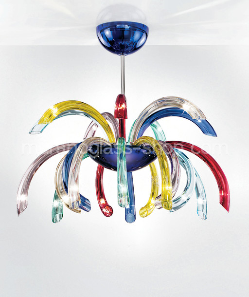 1201 Multi colored chandeliers, Chandelier 1201/21 Multi colored 