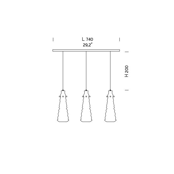 Linear kit for Chaotic lamps, Kit For Chaotic multiple arrangements