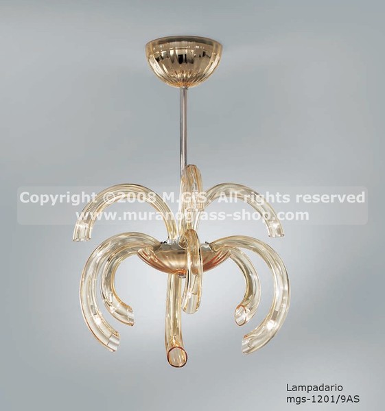 1201 series chandeliers, Chandelier submerged amber