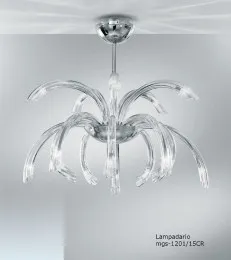 Submerged amber chandelier