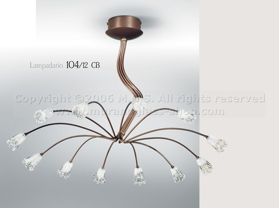 Lampadario 104, Crystal-white chandelier