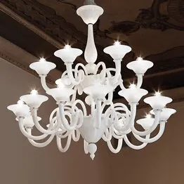 six lights white and crystal color