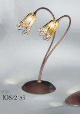 Lampada da tavolo in ambra sommerso
