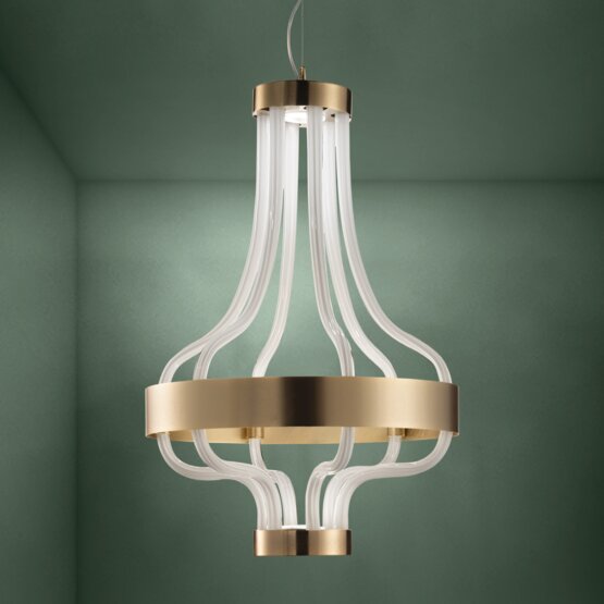 Festa chandelier, Milk white chandelier