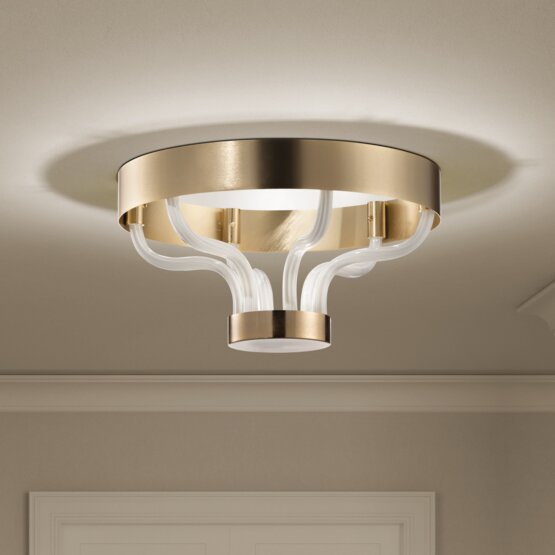 Festa ceiling lamp, Milk white ceiling lamp