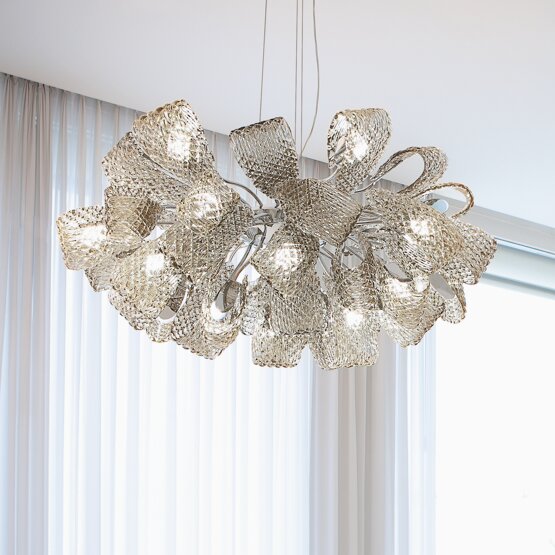 Mocenigo suspended lamp, Suspended lamp in smoked color