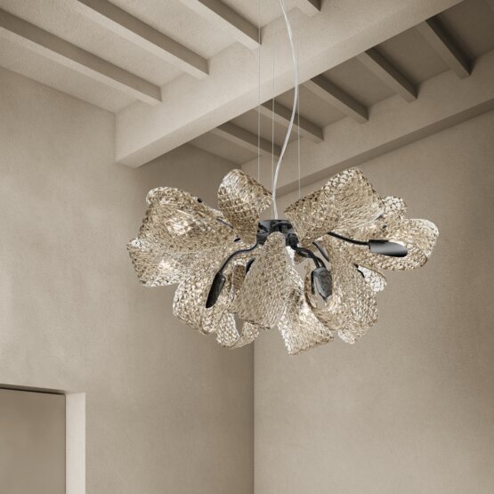Mocenigo suspended lamp, Suspended lamp in smoked color