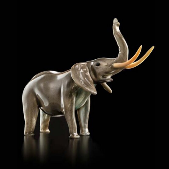 Elephant , Gray glossy elephant