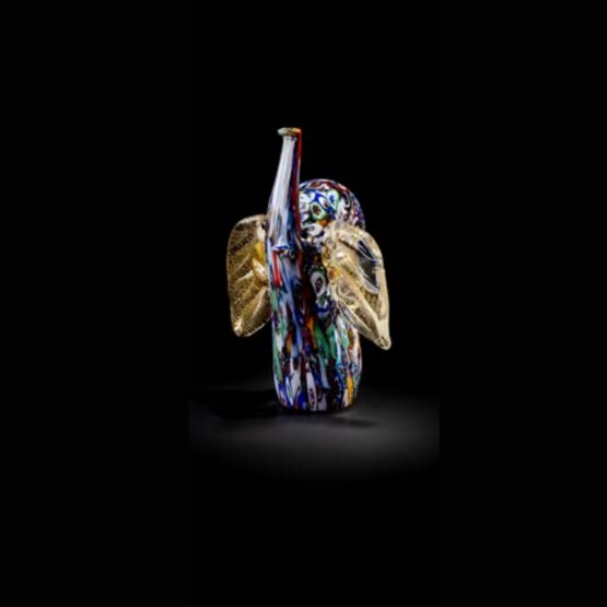 Elephant Mini, Elephant with murrine and 24k gold