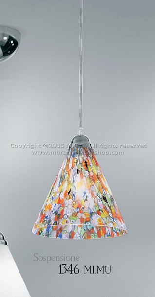 1346  Lamps, Thousand millefiori suspended lamp