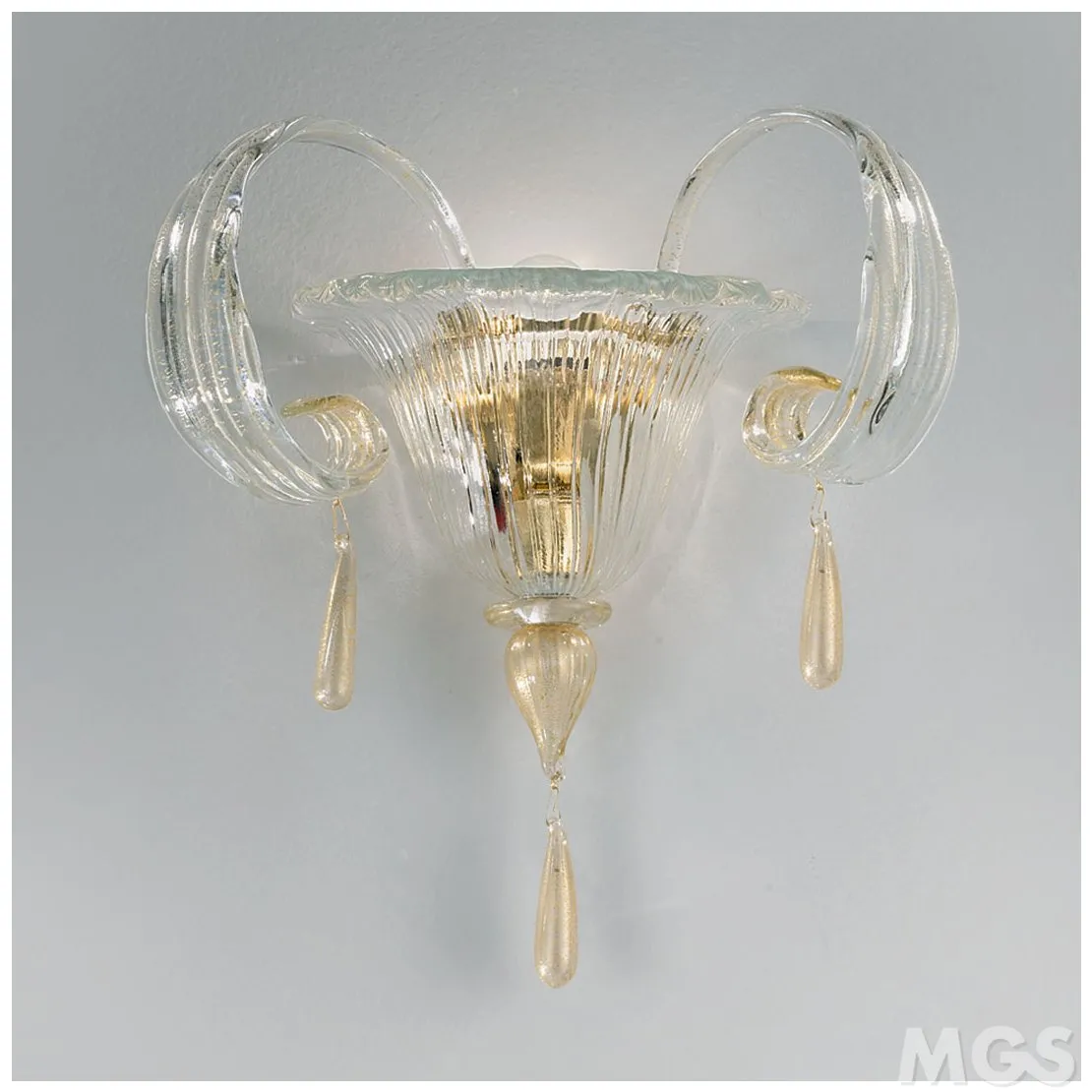 Authentic Murano Glass Wall Lights Italian Designer Wall Sconces
