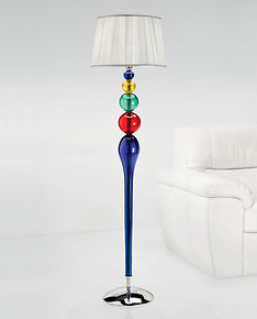 Multi colored floor standing light