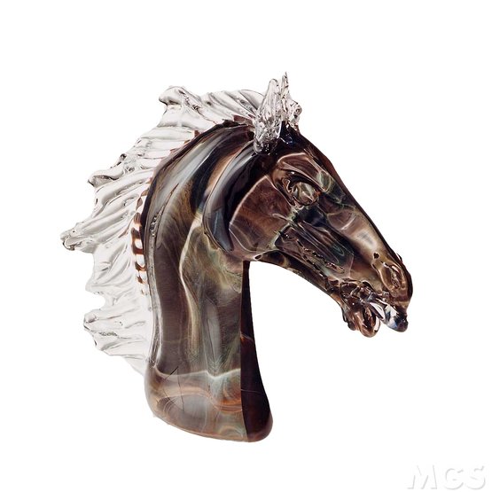 Horses head, Horse head in chalcedony Glass