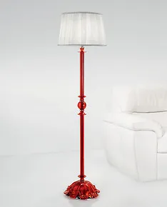 Red floor standing lights