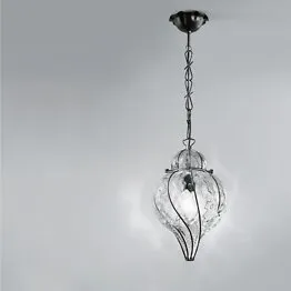 Suspended lamp in submerged amber