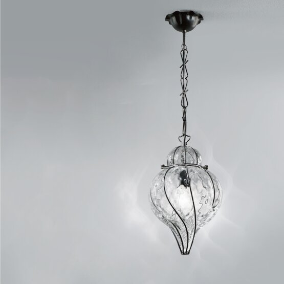 Venetian suspended lamps (drops), Suspended lamp in submerged amber
