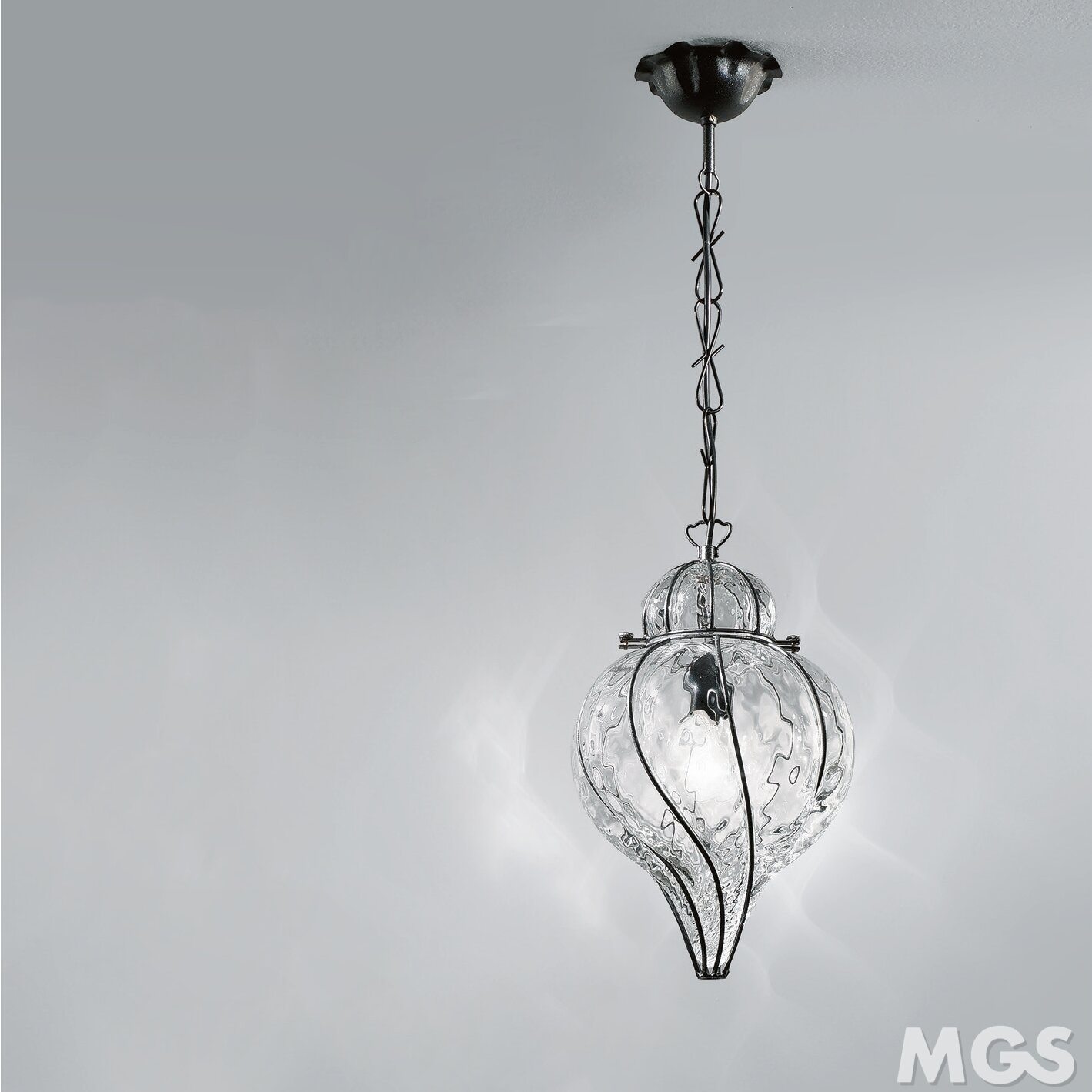 Venetian suspended lamps (drops) Cristal lamp Sylcom Venetian suspended lamps (drops) Cristal lamp Sylcom