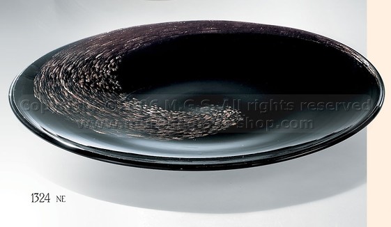 Plates with murrine, Black plate