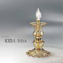 Table lamp with amber decoration