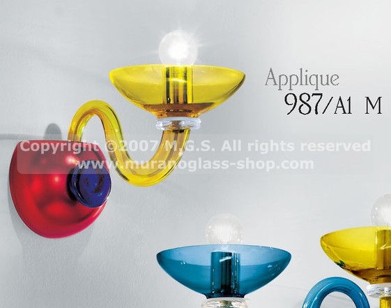 987 Wall lights, Multi colored wall lights