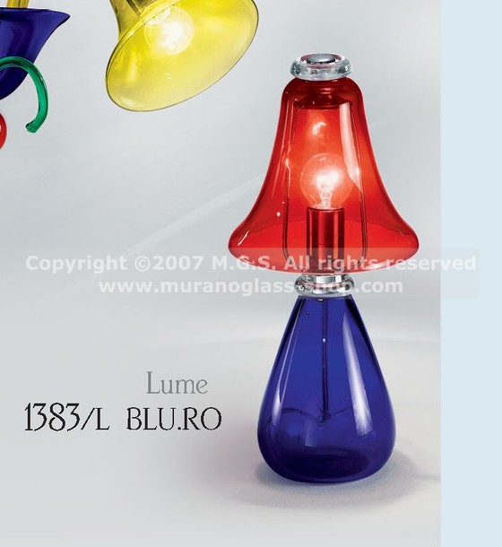 Murano Table Lamps 1383 series, Multi colored table lamp