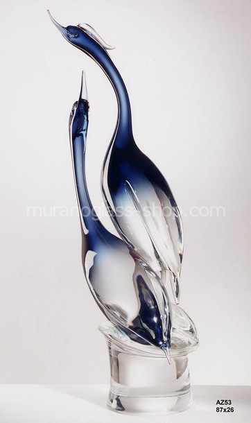 Stylized swans, Stylized swans in Northern Night Blue color