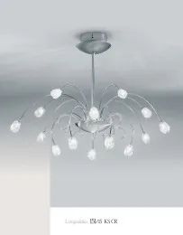 Multi colored chandelier at fifteen lights