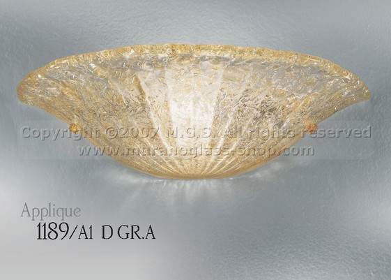 1189 Wall lights, Wall light with 24k gold decoration
