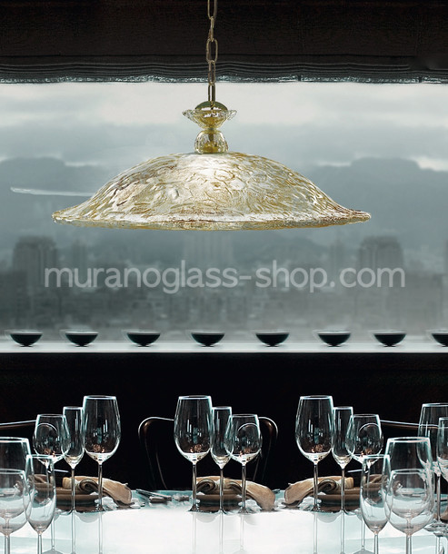 Murano Suspended lamps 1185 Series, Suspended lamp in opaque crystal