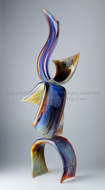 Ribbons in chalcedony glass, Ribbon in chalcedony glass