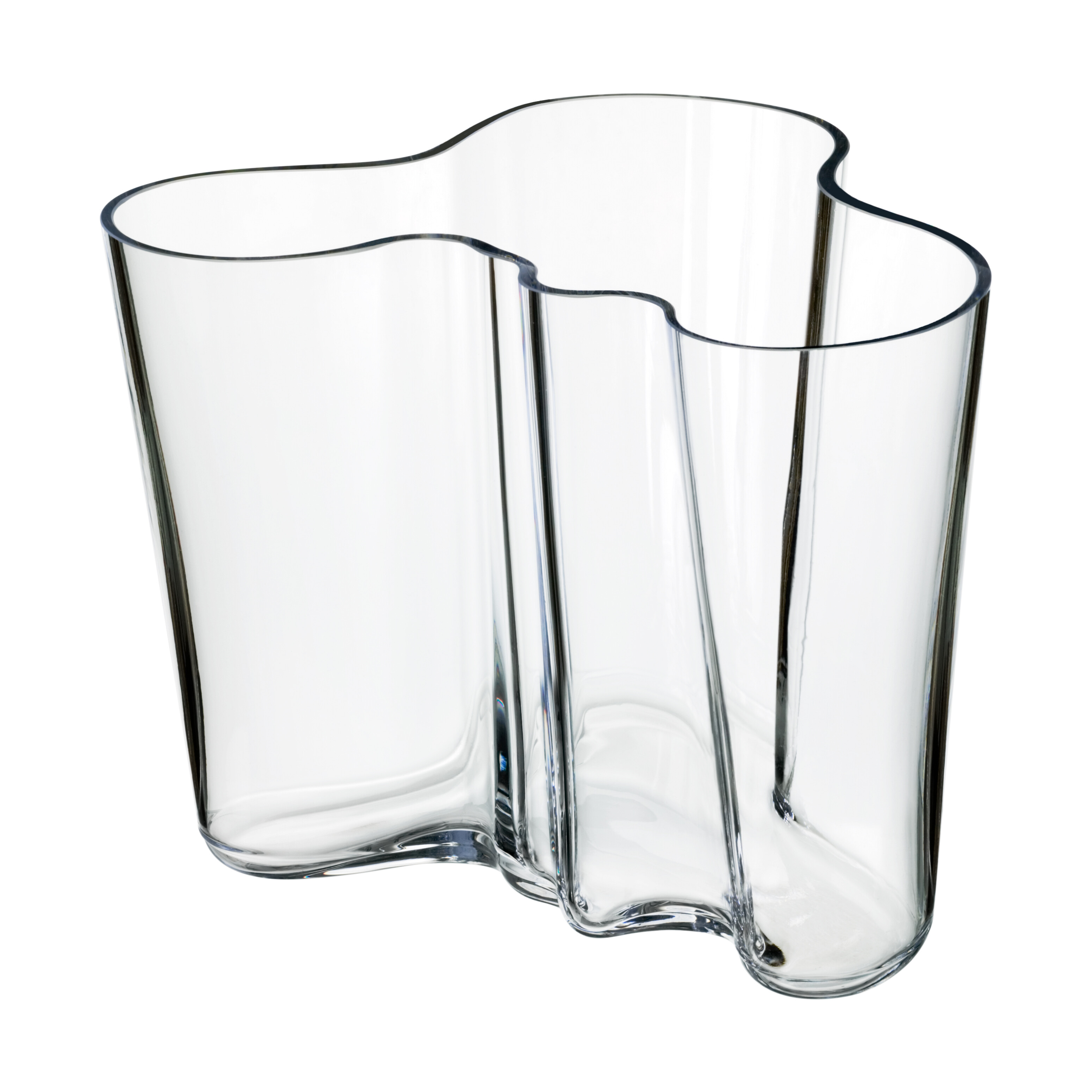 Alvar Aalto's iconic glass vase with asymmetrical design